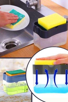 2-In-1 Counter Top Sink Soap Dispenser and Sponge Holder Caddy AK627