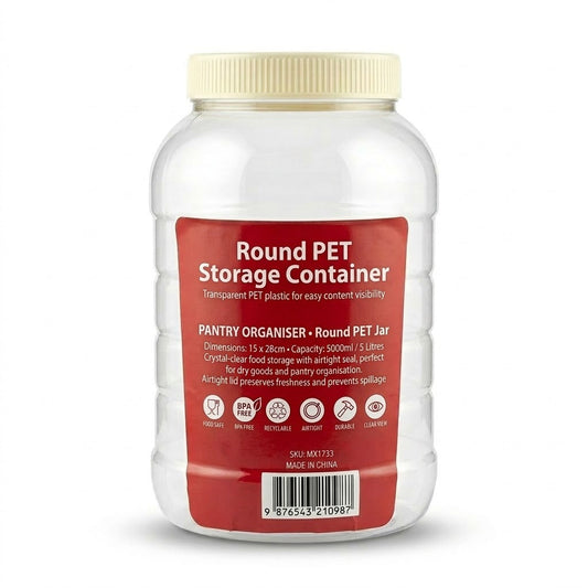 Round Pet Jar 5000Ml Storage Container