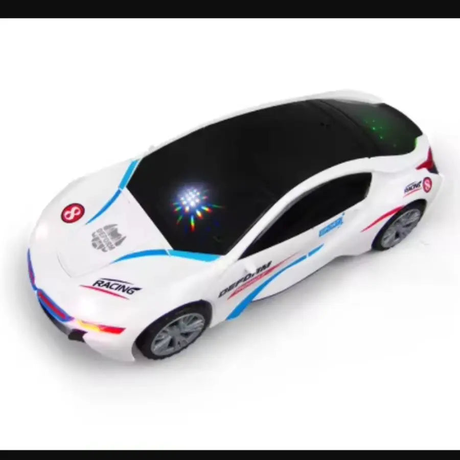 Transforming Robot Car for Kids: 2-in-1 Toy with Bump & Go Action, 3D Lights, Music, and Auto Conversion