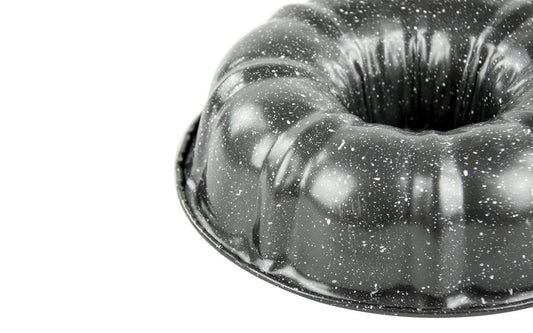 Round Ring Bundt Cake Baking Tin Mould 24 cm Speckled Grey Black 5408 / 9820