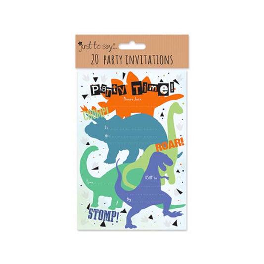 Dinosaurs 20 Invitations Pack