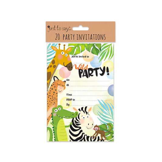 Jungle 20 Invitations Pack