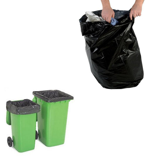 200 Pieces Heavy Duty Black Recycled Refuse Sacks Bags Outdoor '' Diy