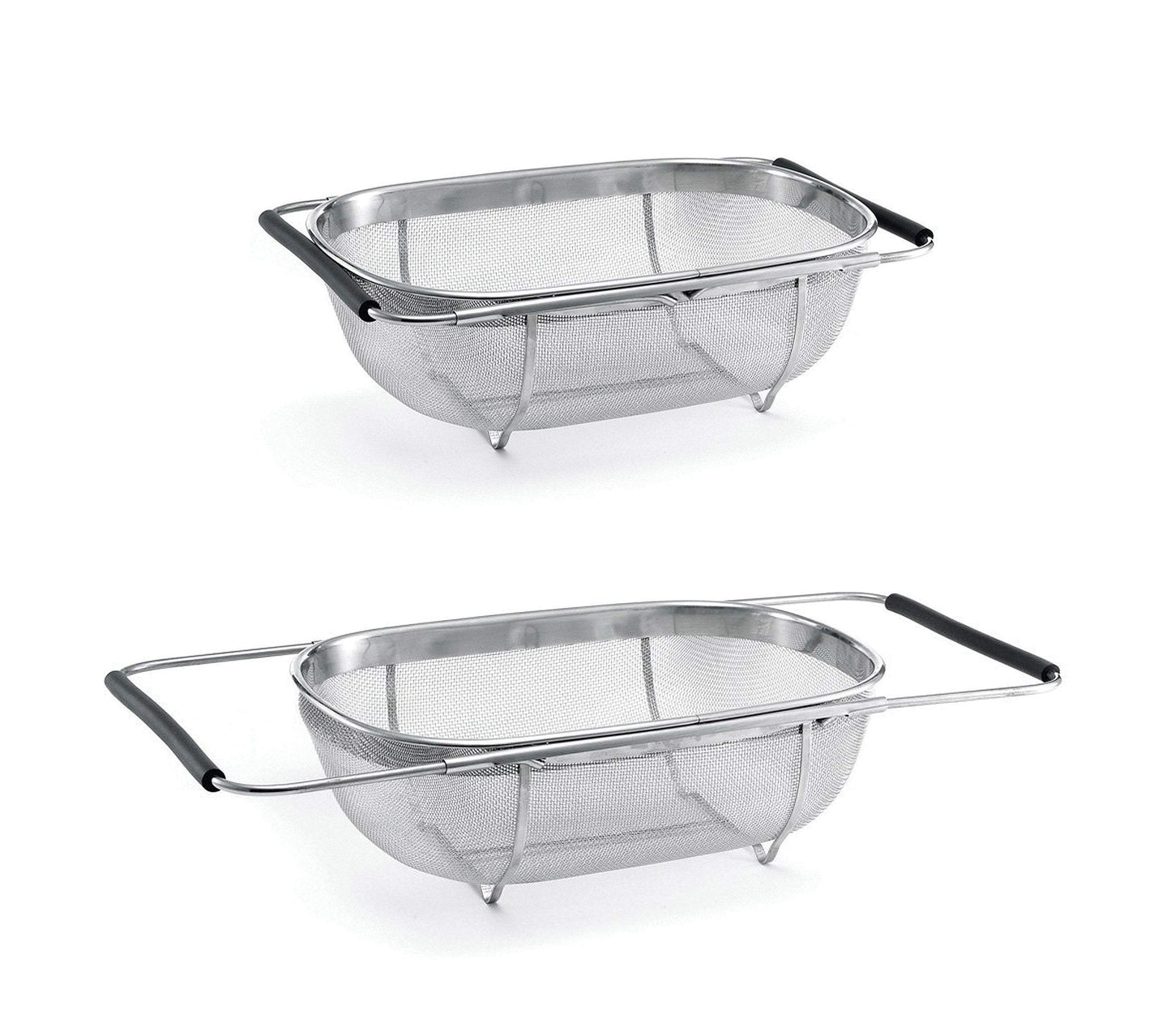 Extendable Metal Rectangular Kitchen Sink Strainer 34 x 24 x 10 cm 9734 / 2010 A