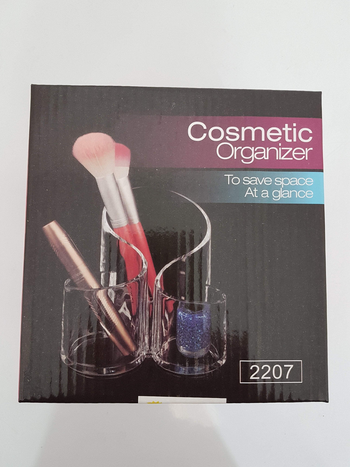 Plastic Acrylic Make Up Organiser 3 Compartments 13 X 14 X 11 Cm (Parcel Rate)
