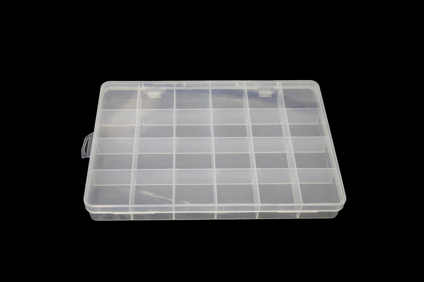 24 Plastic Compartment Box Small Organiser Storage Craft Box 19cm x 13cm 2035