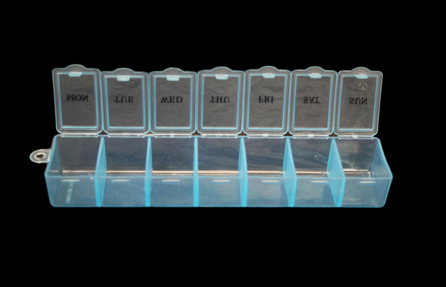 Plastic Pill Tablet Box Organiser 7 Days 15 x 2 cm Assorted Colours 2036