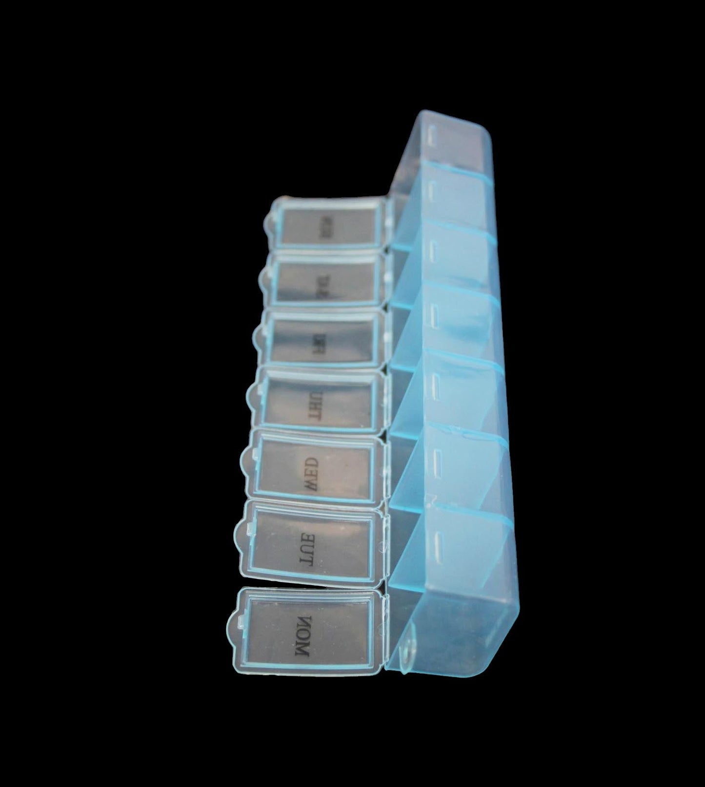 Plastic Pill Tablet Box Organiser 7 Days 15 x 2 cm Assorted Colours 2036