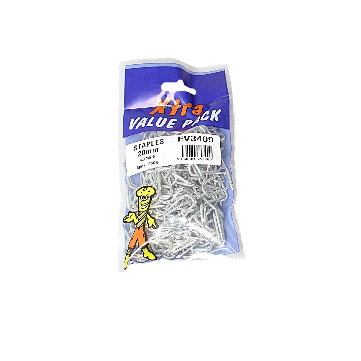 20mm Galvanised Staples Xtra Value Diy 53409