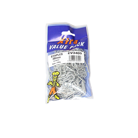 20mm Galvanised Staples Xtra Value Diy 53409