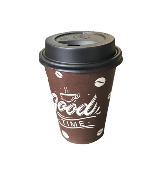 Paper Cup with Lid Printed Design 8oz Pack of 7 Assorted Designs 2209