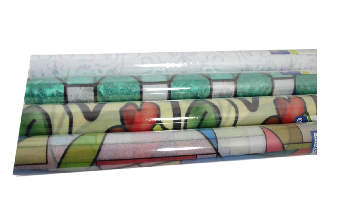 Water Resistant Pvc Glass Window Door Privacy Film Sticker Assorted Designs