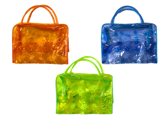 Bathroom Make-up Toiletry Travel Bag with Handles Neon Palm Tree Print 23 x 17 x 8.5 cm Assorted Colours 2254 / TB3