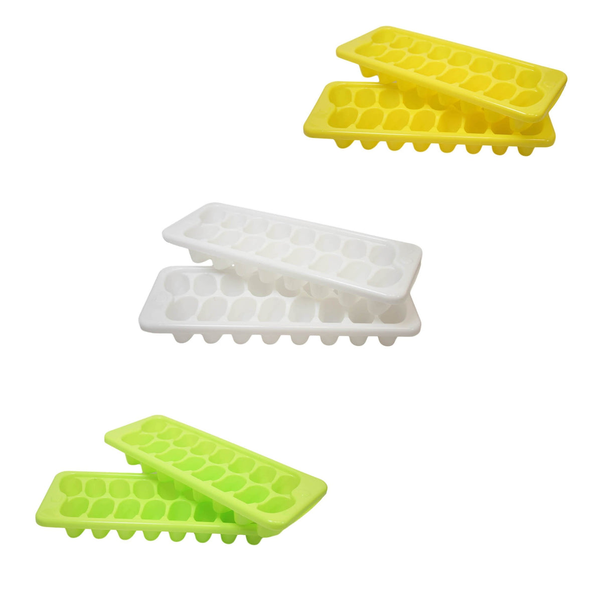 Plastic Ice Cube Tray Mould 29 X 12 X 5Cm Assorted Colours