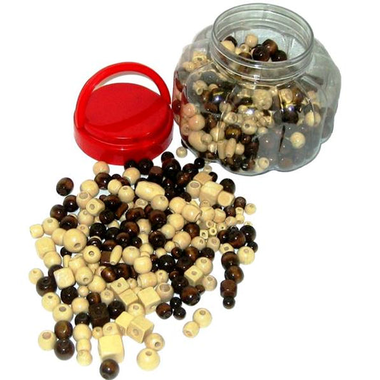 Barrel Of Wooden Beads ( Approx 500pcs )