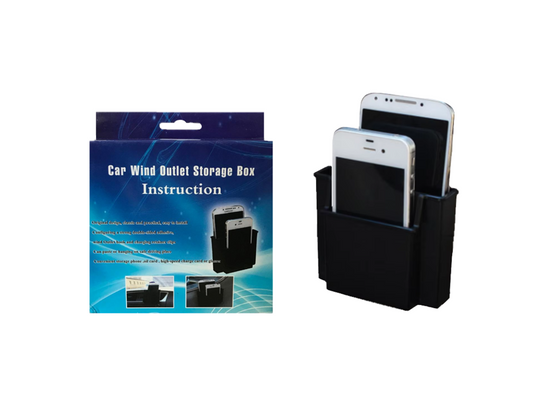Plastic Car Air Vent Phone Holder Storage Box 8.5 x 10 x 3.5 cm 2299
