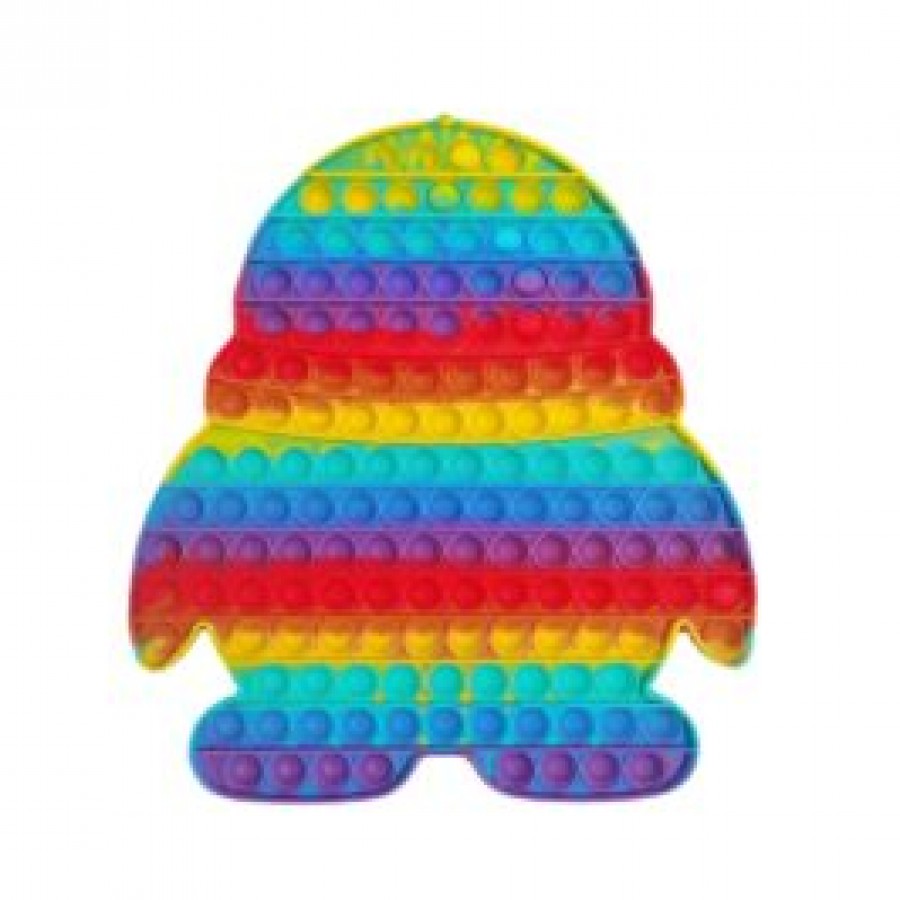 30Cm Penguin Rainbow Poppit.