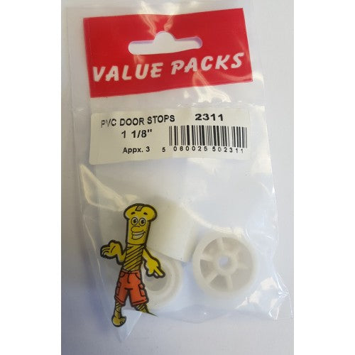 1 1 8'' Pvc Door Stops Value Pack Of 3