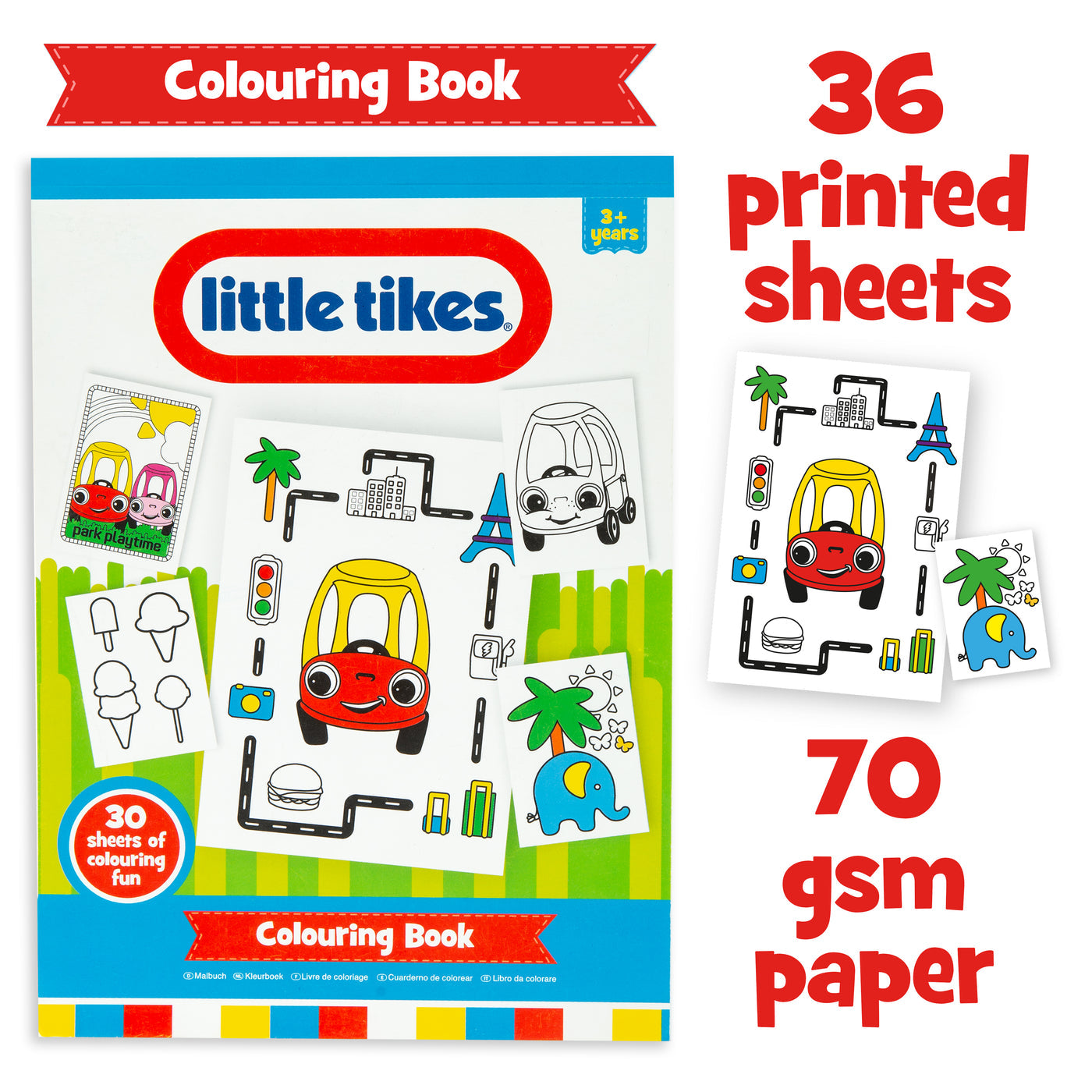 Little Tikes 3 Pack of Activity Pads – Kids Activity Packs Including: A4 Colouring Book, A4 Sticker Book and A3 Art Pad – 3 in 1 Activity Books – Kids Sticker Books and Drawing Pad