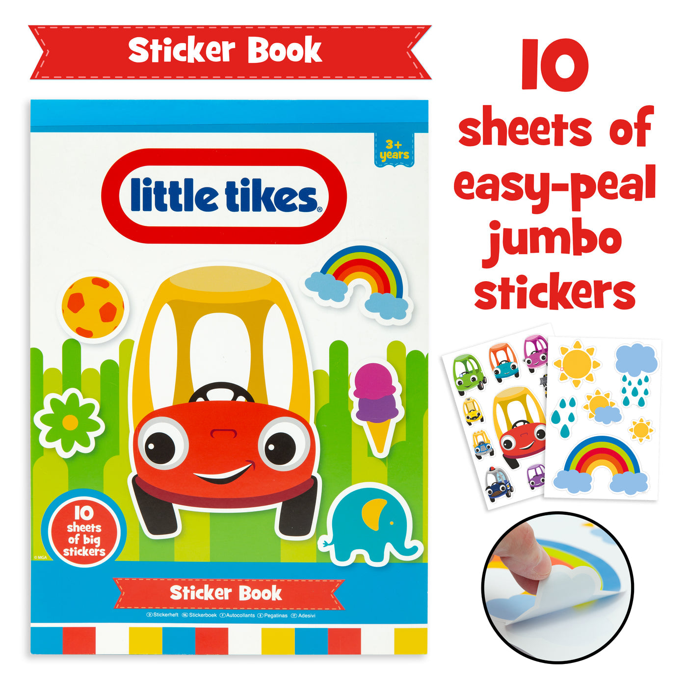 Little Tikes 3 Pack of Activity Pads – Kids Activity Packs Including: A4 Colouring Book, A4 Sticker Book and A3 Art Pad – 3 in 1 Activity Books – Kids Sticker Books and Drawing Pad