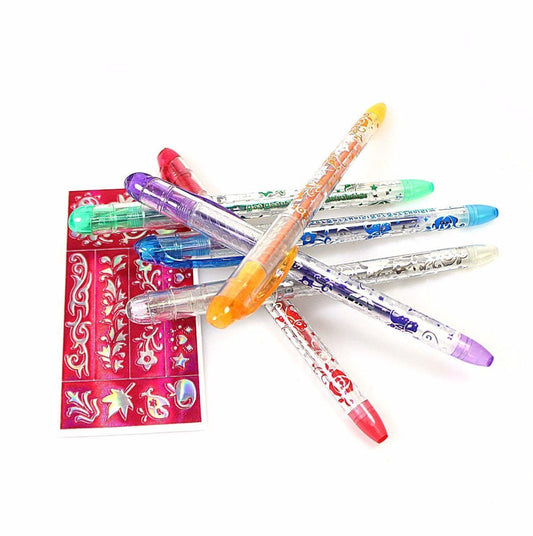 Tattoo Gel Pens Stencils And Pattern Gift Set Body Art 1738