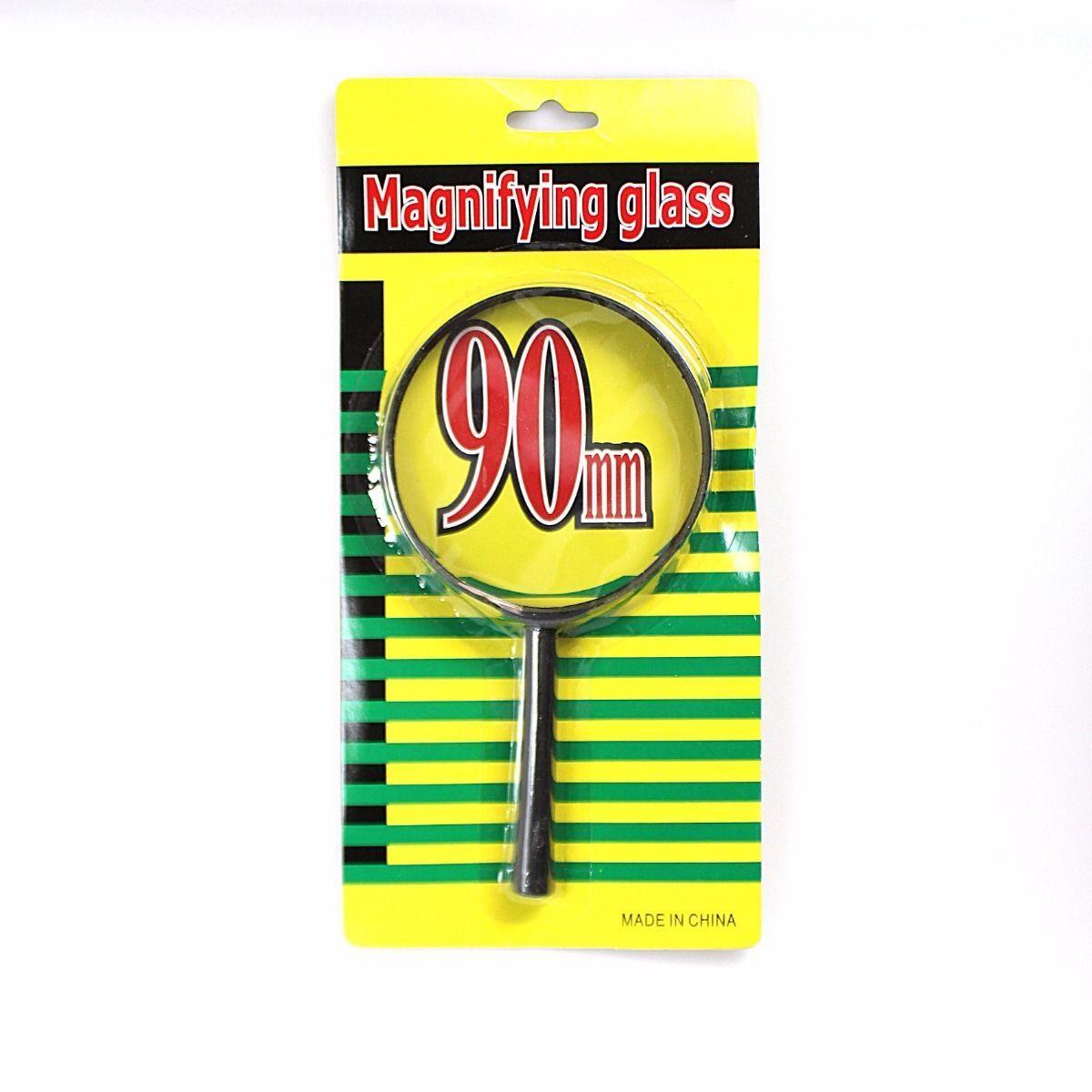 Multi Purpose Handheld 90mm Magnifying Glass Classic Black Frame Comfort Handle  0605