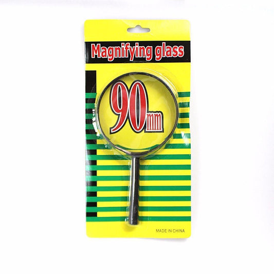 Multi Purpose Handheld 90mm Magnifying Glass Classic Black Frame Comfort Handle  0605
