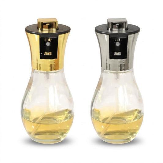 Glass Oil And Vinegar Spray Bottle With Plastic Top 200Ml Assorted Colours