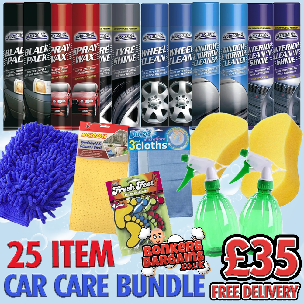 25 Item Car Care Bundle Deal + FREE DELIVERY