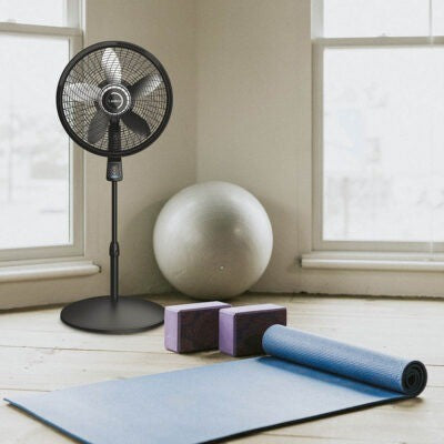 16" Inch Plastic Round Black Floor Standing Fan LDS40K/F16S