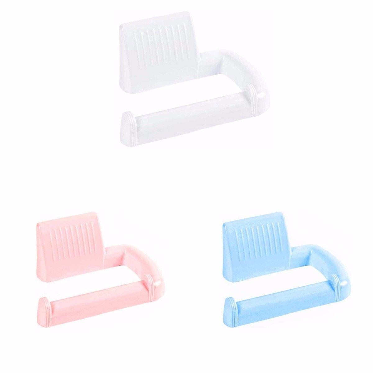 Plastic Bathroom Wall Toilet Paper Roll Holder Assorted Colours BG207