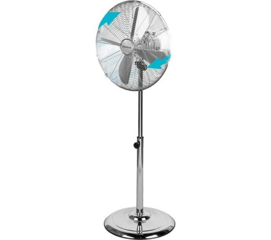 Delight Housewares 16" Inch Round Metal Floor Standing Fan