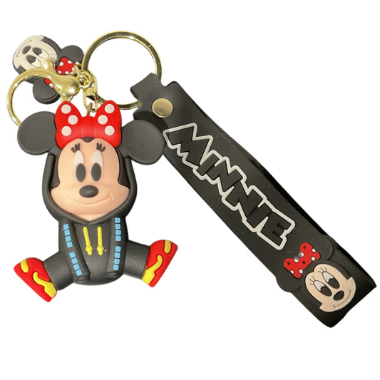 Minnie in Pikachu Outfit Style 3D Silicone Keychain Keyring Pendant