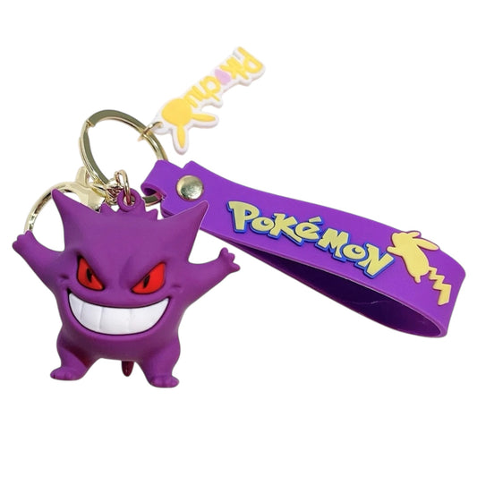 Pokemon Style Gengar 3D Silicone Keychain Keyring Pendant