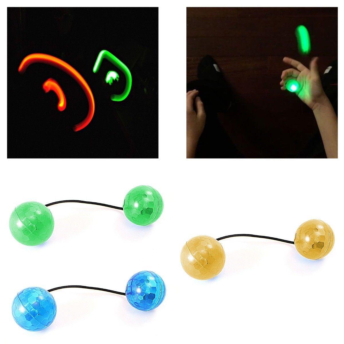 Thumb Chucks Detachable LED Luminous Light Fidget Toy Hand Stress Yoyo Ball 5224