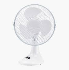 12'' White Status Desk Fan 3 Speed Settings Oscillating Adjustable Fan