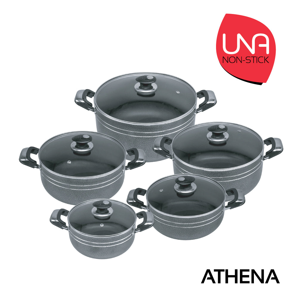 Una Non-Stick Athena Stockpot Set Of 5 18-20-22-24-26Cm