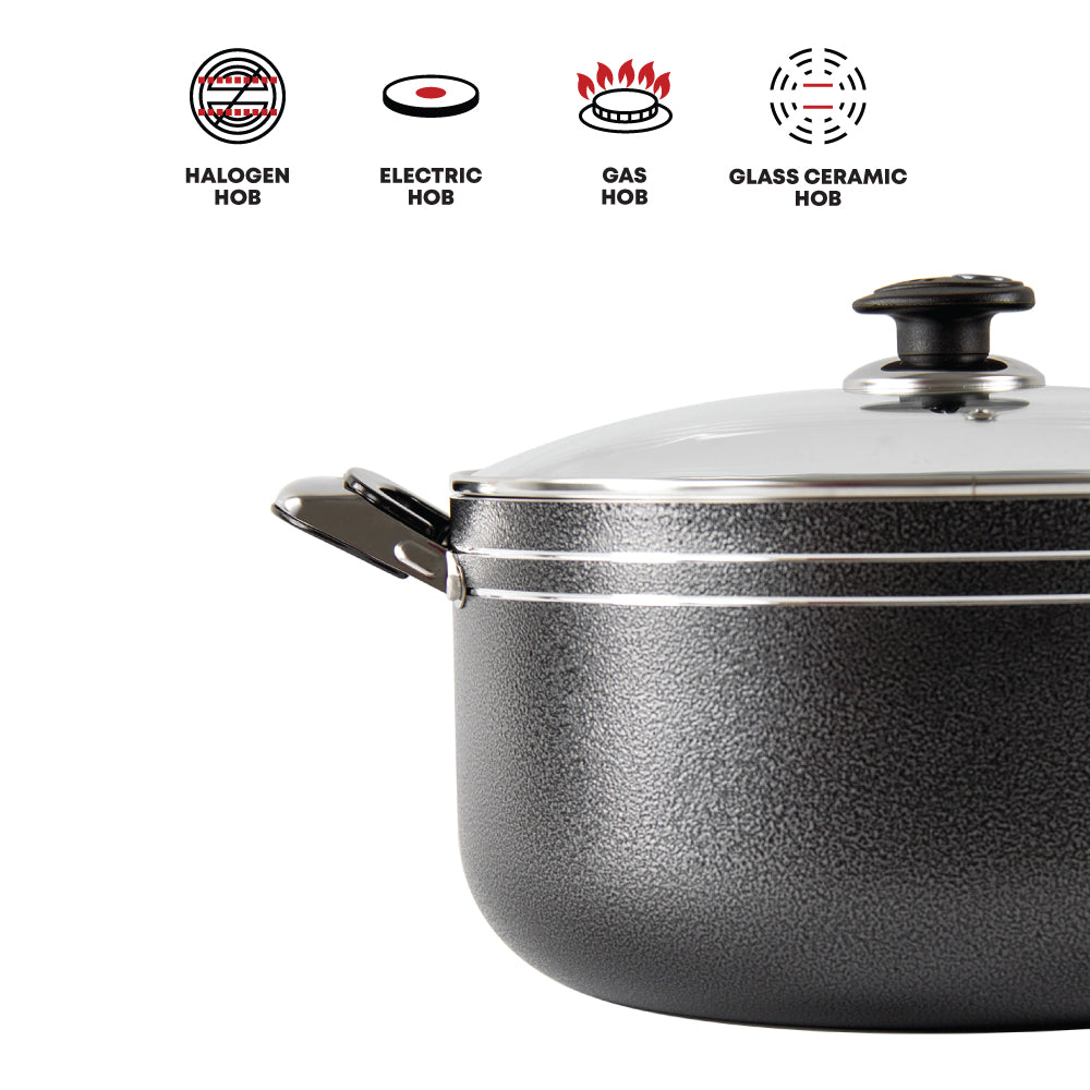 Una Non-Stick Athena Stockpot Set Of 5 18-20-22-24-26Cm