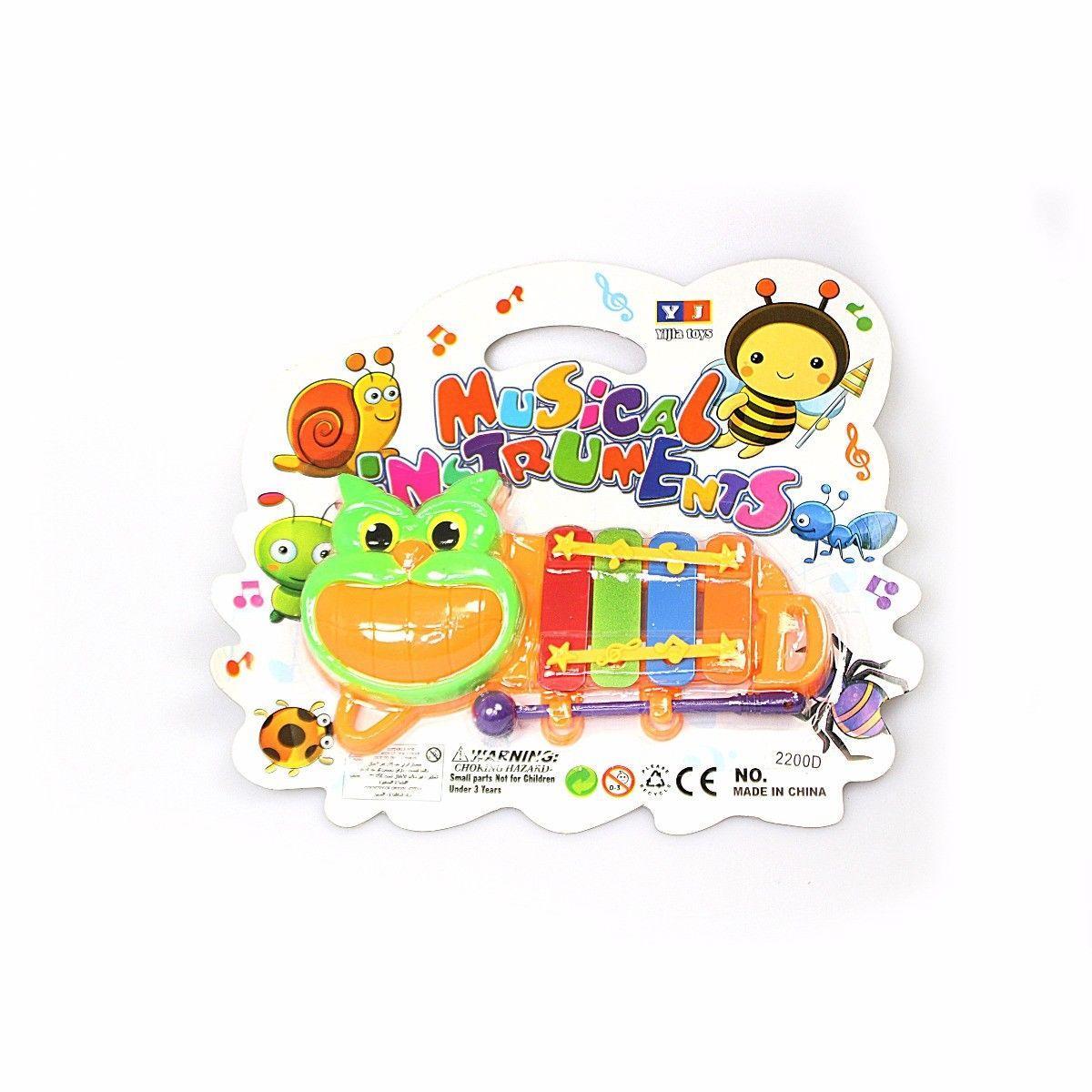 Childrens Cat / Caterpillar Musical Instrument Handheld Xylophone Including Mallet 4422