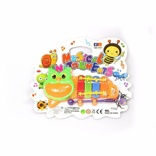 Childrens Cat / Caterpillar Musical Instrument Handheld Xylophone Including Mallet 4422