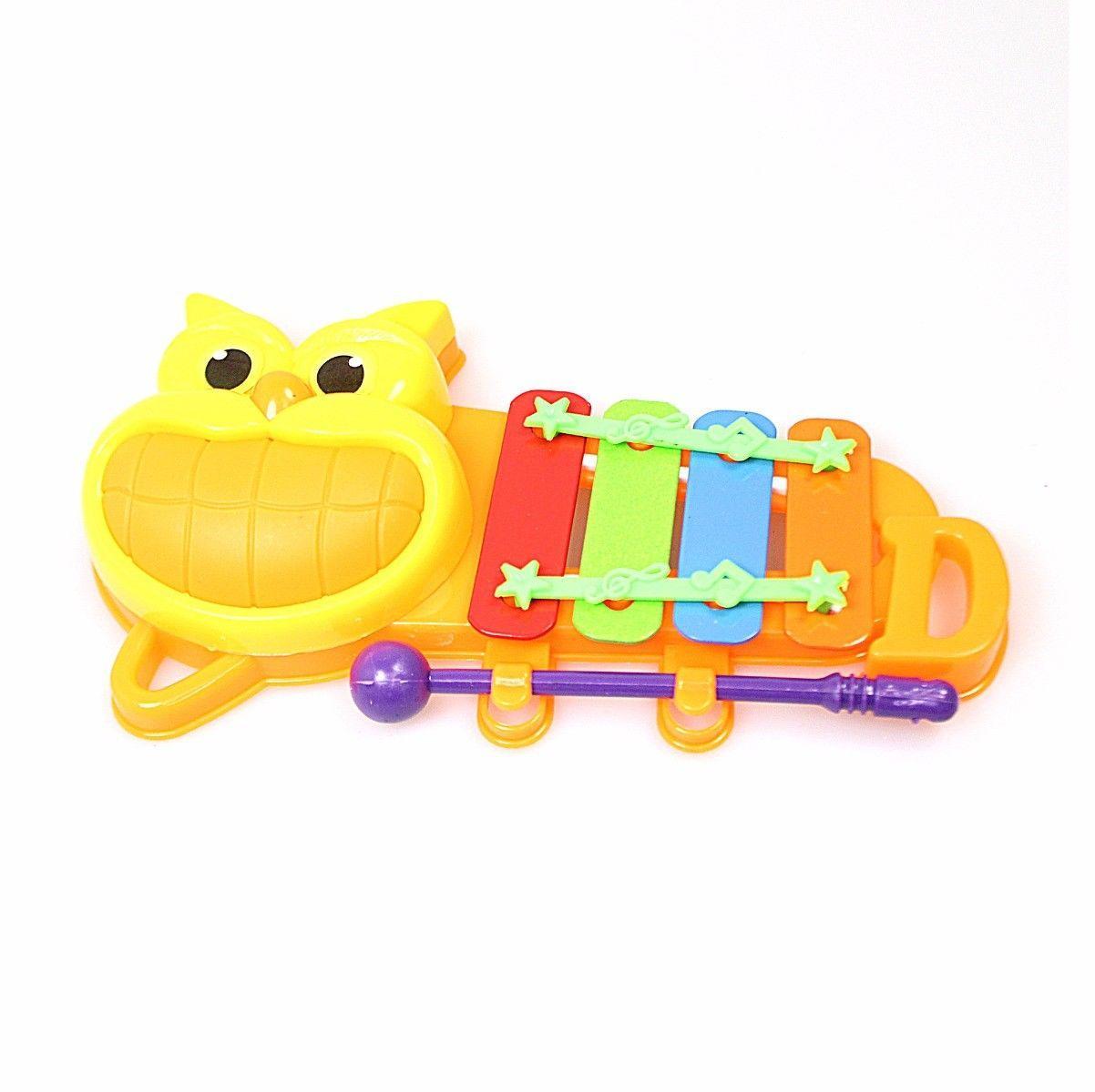 Childrens Cat / Caterpillar Musical Instrument Handheld Xylophone Including Mallet 4422