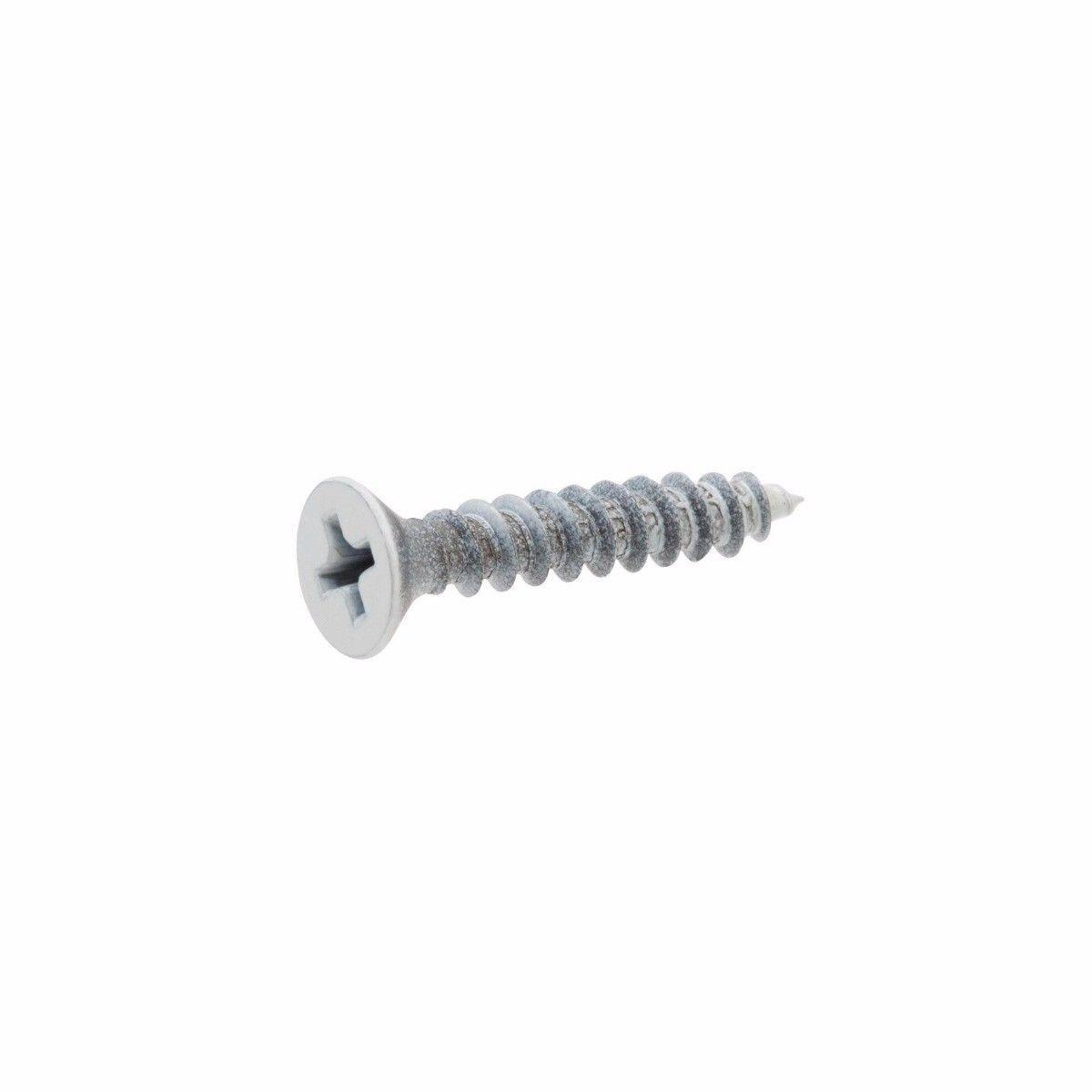 Pack Of 80 Zinc Wood Screws 6 x 5/8 Pozi Countersunk Hardened Twin Thread 0010