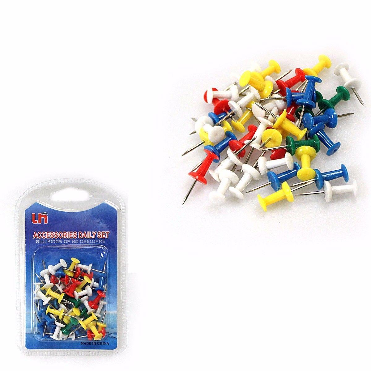 Notice Pin Board Tacks Push Pins Assorted Colours 2192