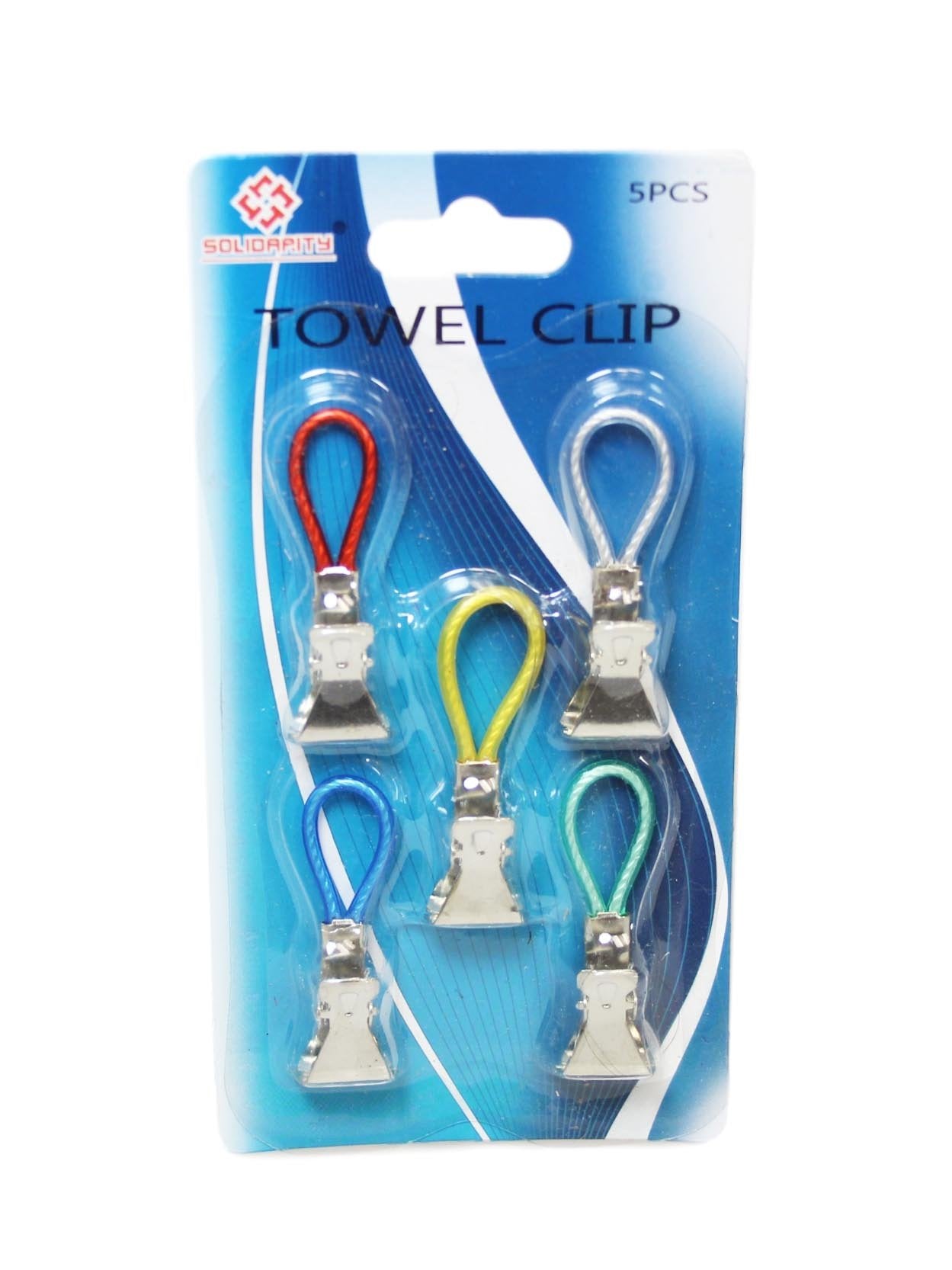 5 Piece Clips Towel Cloth Hanging Clips Metal Assorted Colour 2cm Clip 2821