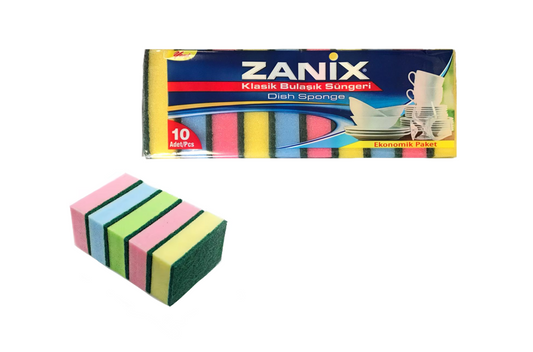 Kitchen Cleaning Sponges 8.5 x 6 x 2.5 cm Pack of 10 2834
