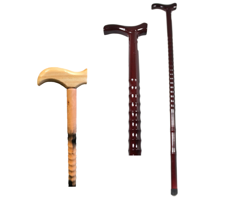 Wooden Walking Cane Stick Light Wooden Brown