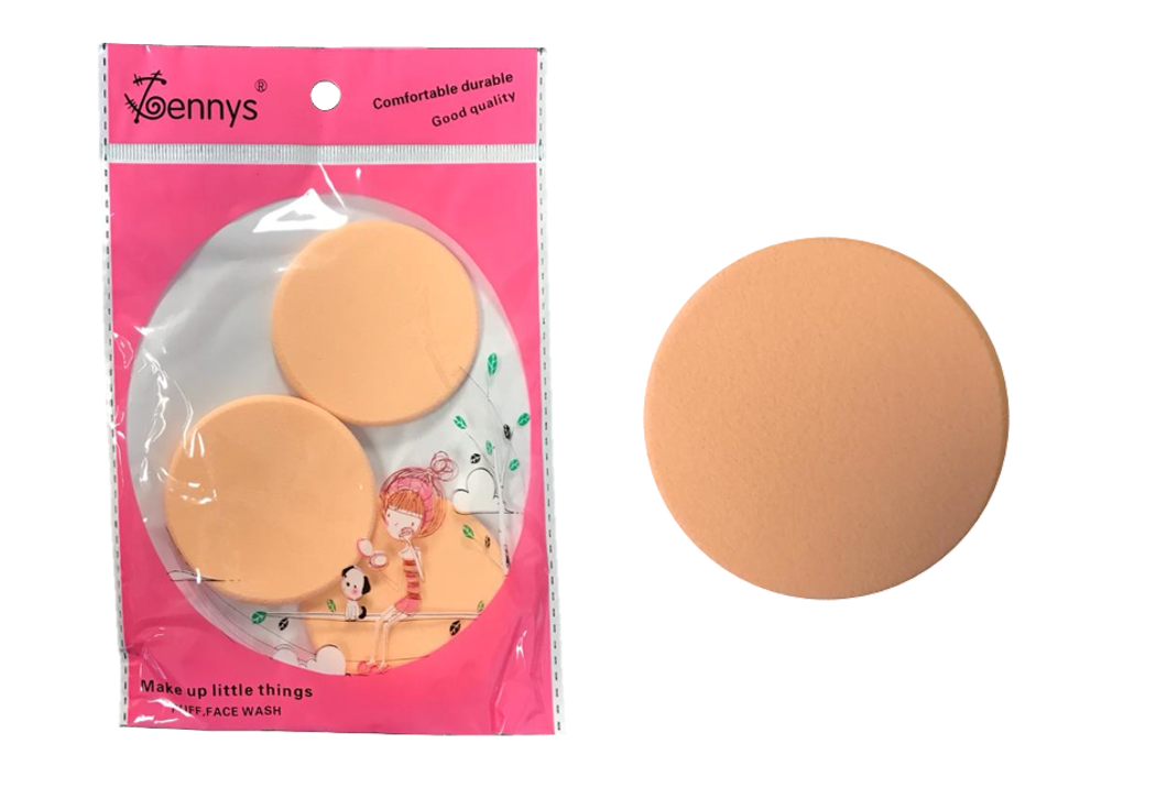 Cosmetic Make up Puff Cleansing Sponge Pad 5.4 cm Pack of 2 2867