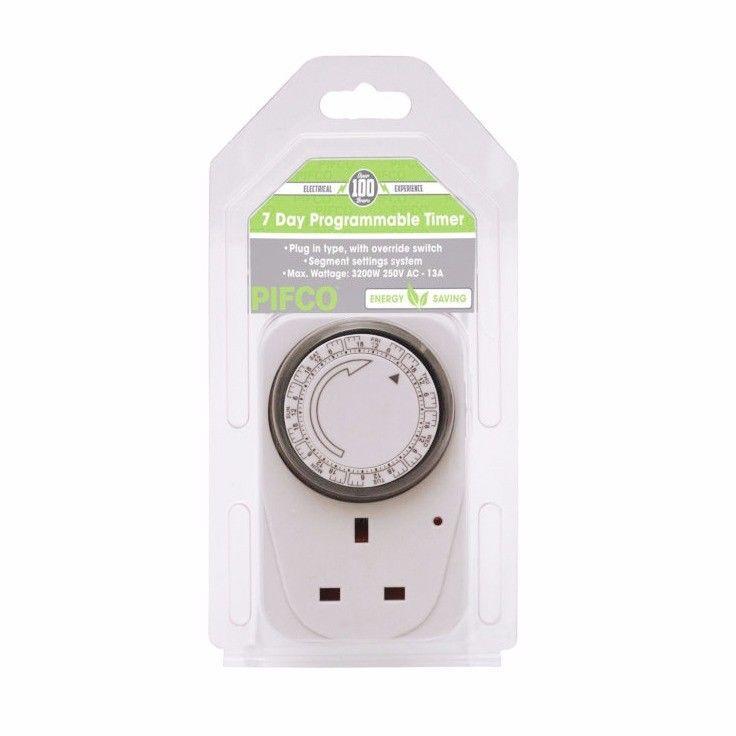 Pifco Electrical Timer Socket 7 Day Programmable 3200W 250V AC-13A 0741 / TMR1008 A