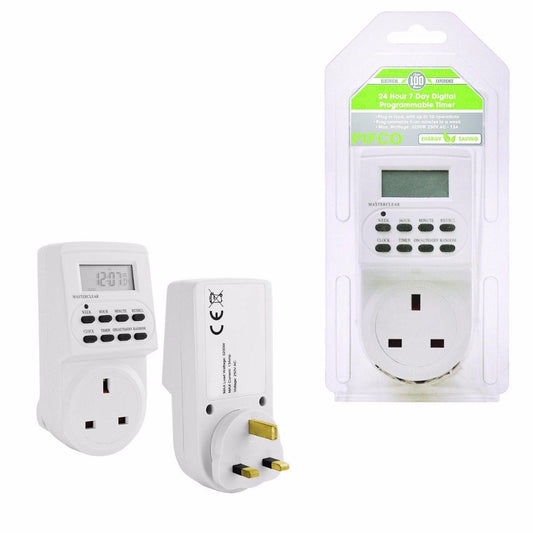 Eurosonic Electronic Digital Mains Timer Socket Plug with 24 Hour 7 Days TMR1009 / ES113 A