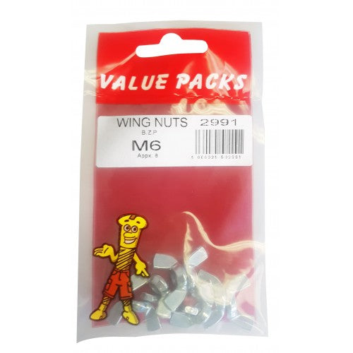 Value Pack M6 Wing Nuts 2991